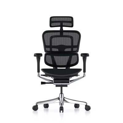 Ergohuman Elite Evolution, structure noire, maille noire