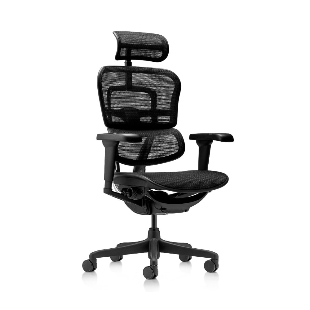 Ergohuman Ultra, schwarz, Rückenrahmen aus Aluminium | Procomfort