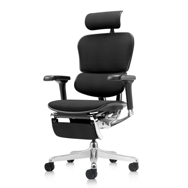 Ergohuman Med, structure noire, tissu noir | Procomfort