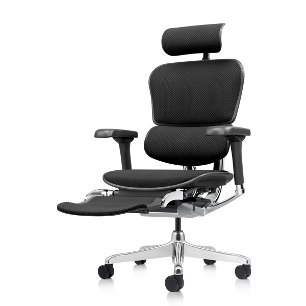 Ergohuman Med, structure noire, tissu noir | Procomfort