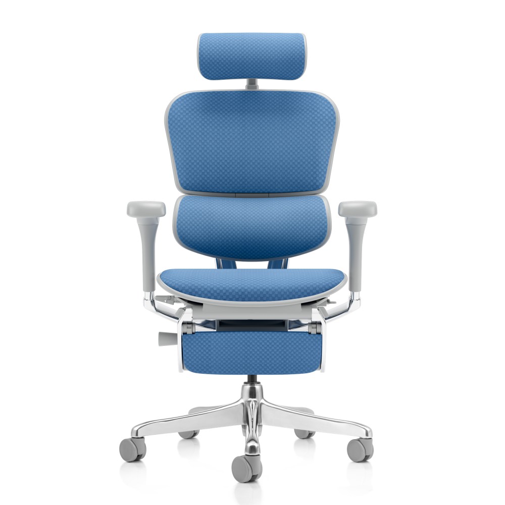 Ergohuman Med, Rahmen grau, Stoff Sky Blue | Procomfort