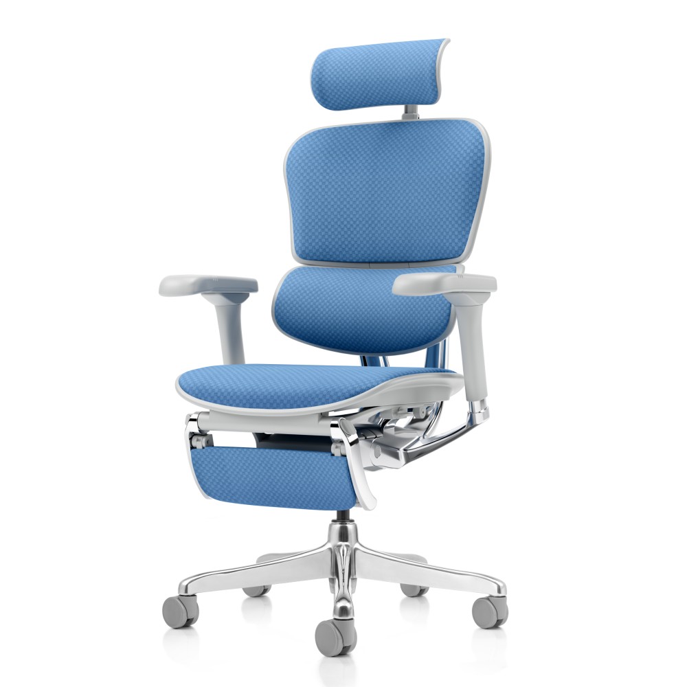 Ergohuman Med, grey frame, Sky Blue fabric | Procomfort