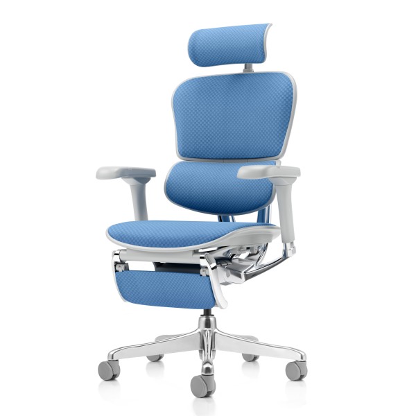 Ergohuman Med, grey frame, Sky Blue fabric | Procomfort
