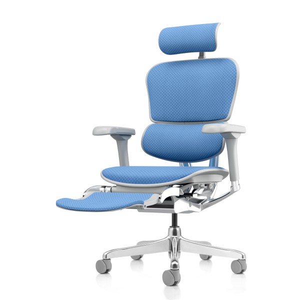 Ergohuman Med, Rahmen grau, Stoff Sky Blue | Procomfort