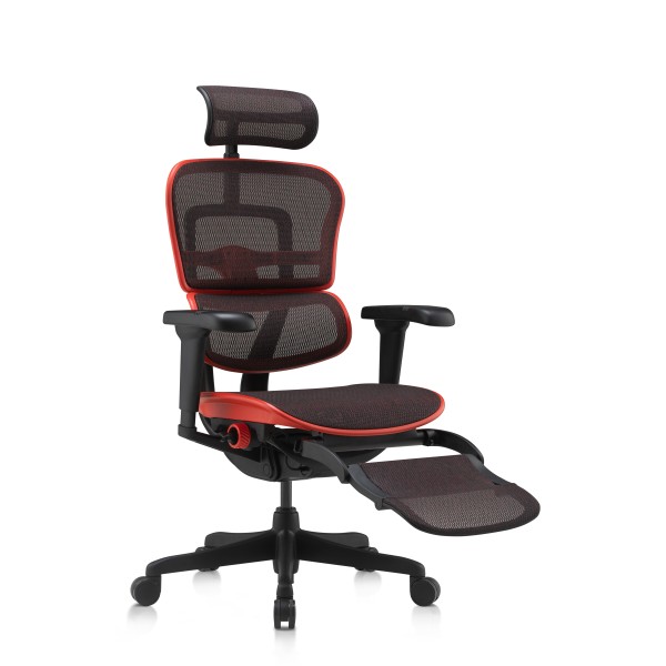 Ergohuman Ultra X9 Gaming, red, with legrest | Procomfort