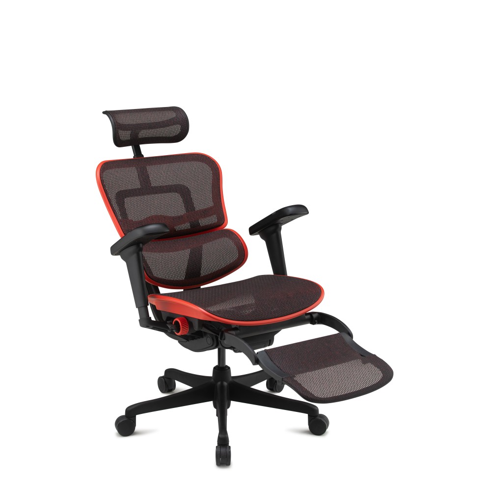 Ergohuman Ultra X9 Gaming rossa con poggiagambe | Procomfort