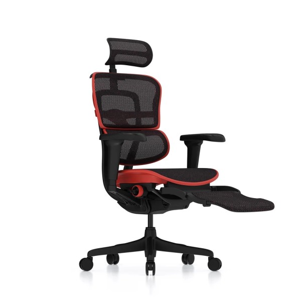 Ergohuman Ultra X9 Gaming, roja, con reposapiernas | Procomfort