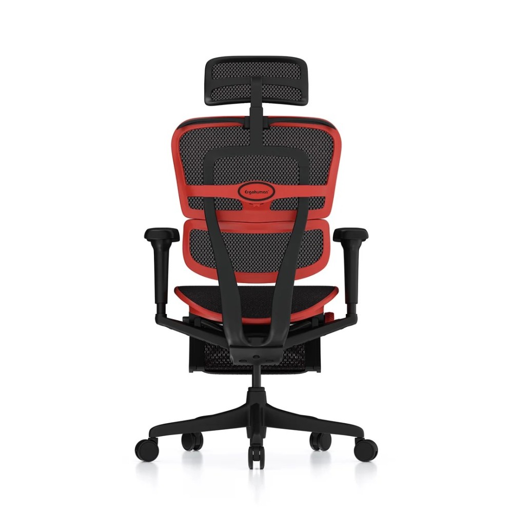 Ergohuman Ultra X9 Gaming, rouge, avec repose-jambes | Procomfort