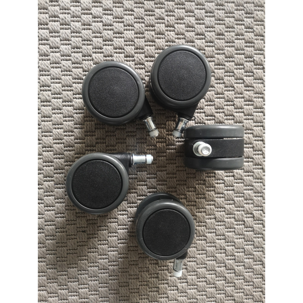 Set mit 5 gebremsten Rollen für Bürostühle | Procomfort